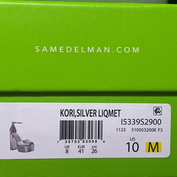 Sam Edelman Metallic Silver Platform Heels - Picture 3 of 5